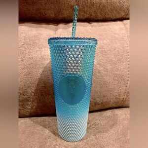 Starbucks Venti Cold Cup Glacier Blue Gradient Studded
